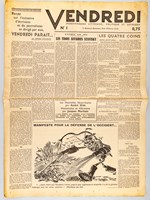 Vendredi. Hebdomadaire littéraire, politique et satirique. Numéro 1 : 8 novembre 1935