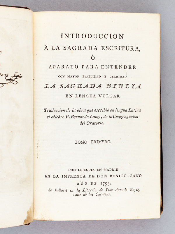 Introduccion A La Sagrada Escritura, O Aparato Para Entender Con Mayor ...