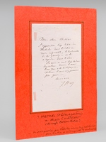 [ Lettre autographe signée adressée à Alexandre Chatrian - Erckmann-Chatrian - à propos de son roman Waterloo et des risques de contrefaçon ] 1 L.A.S. d'une page, s.d. : 'Mon Cher Chatrian, L'apparition trop subite du Wa