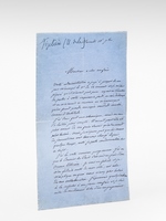 [ Lettre autographe signée, pleine d'ironie. La Fizelière règle ses comptes littéraires avec le 'Courrier de Paris' : ] 1 L. A.S. de 3 pages, datée du 18 septembre : [ Il regrette qu'on ne l'ai pas prévenu que ses