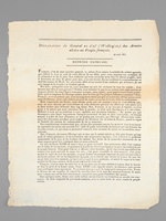 Déclaration du Général en Chef (Wellington) des Armées Alliées au Peuple françois. 26 avril 1815. Dépêche expresse [ Edition originale ] François, c'est de mon quartier général, a