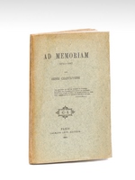 Ad Memoriam [ Edition originale - Livre dédicacé par l'auteur ]