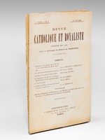 Revue Catholique et Royaliste , fondée en 1901 sous le patronage du Général de Charette - Année 1905, 2e année [ lot de 4 numéros ] du n° 8 (20 août 1902) au n° 11 (20 novembre 1902)